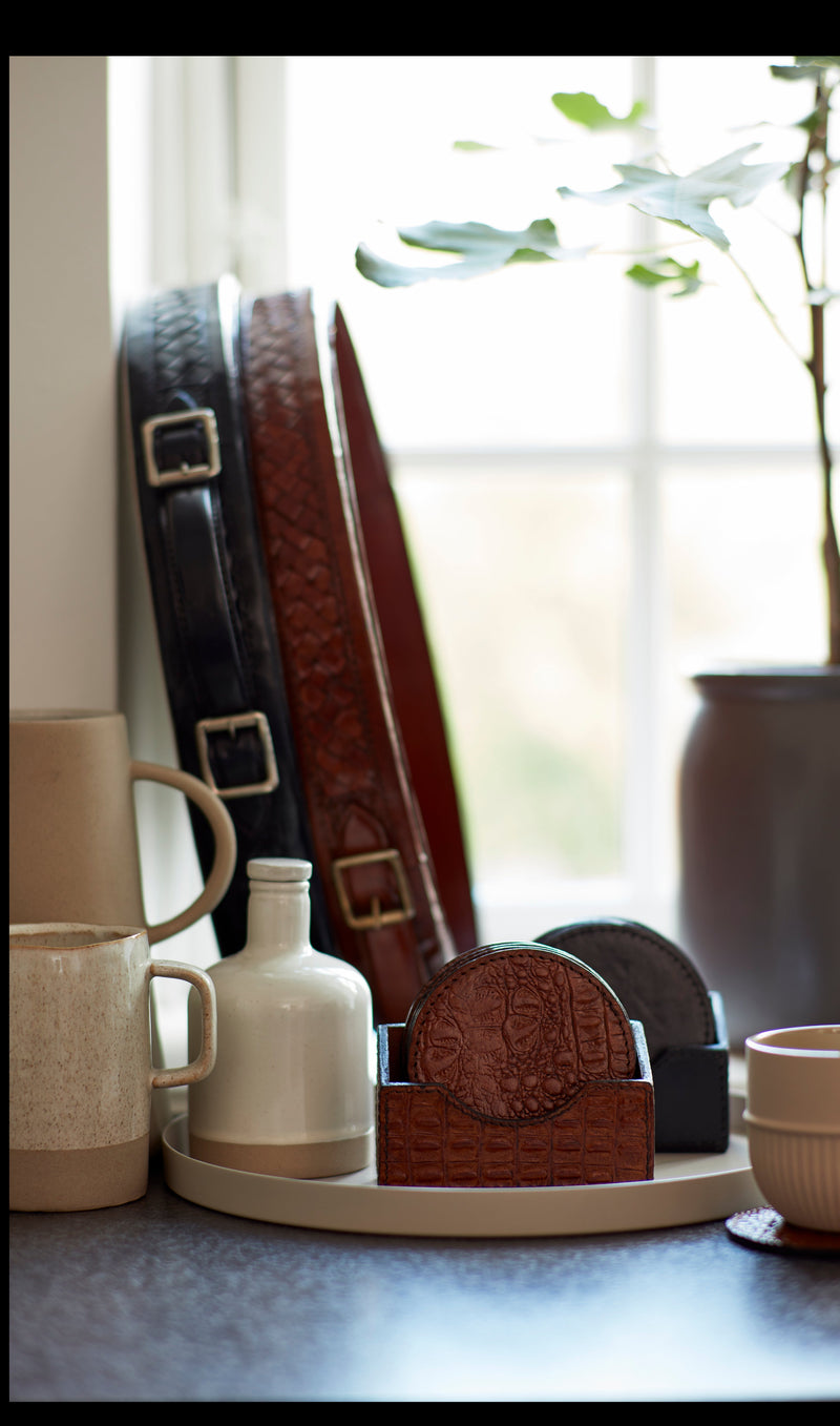 Wohnaccessoires aus Leder
