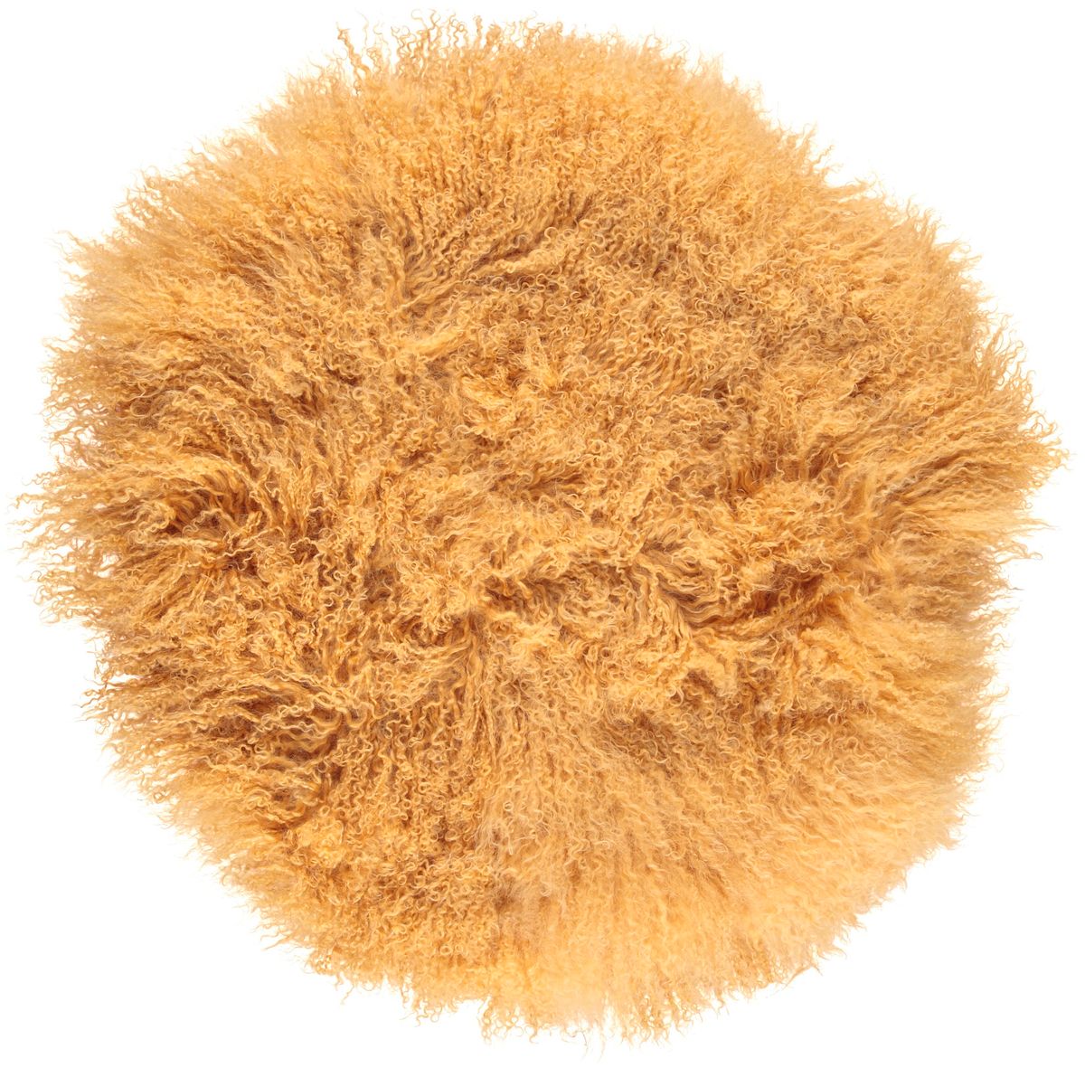 Lammfellkissen | Tibet | D38 cm | D45 cm | D62 cm Goldgelb