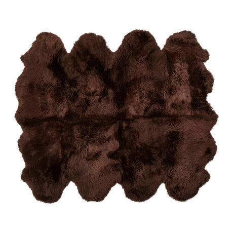 Lammfell Teppich Premium | Langhaar | Neuseeland | 180x220 cm Schokolade