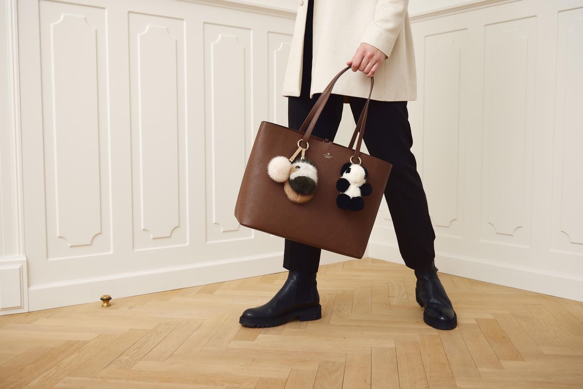 Kleiner Cronci | Nerz | Schlüsselanhänger Khaki/Palomino