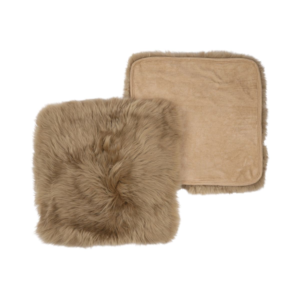 Sitzkissen | Langhaar | Neuseeland | Stoffrückseite | 40x40 cm Taupe