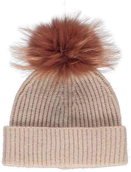 Mathilde Beanie | Wolle, Waschbär Karamell/Dunkelrost