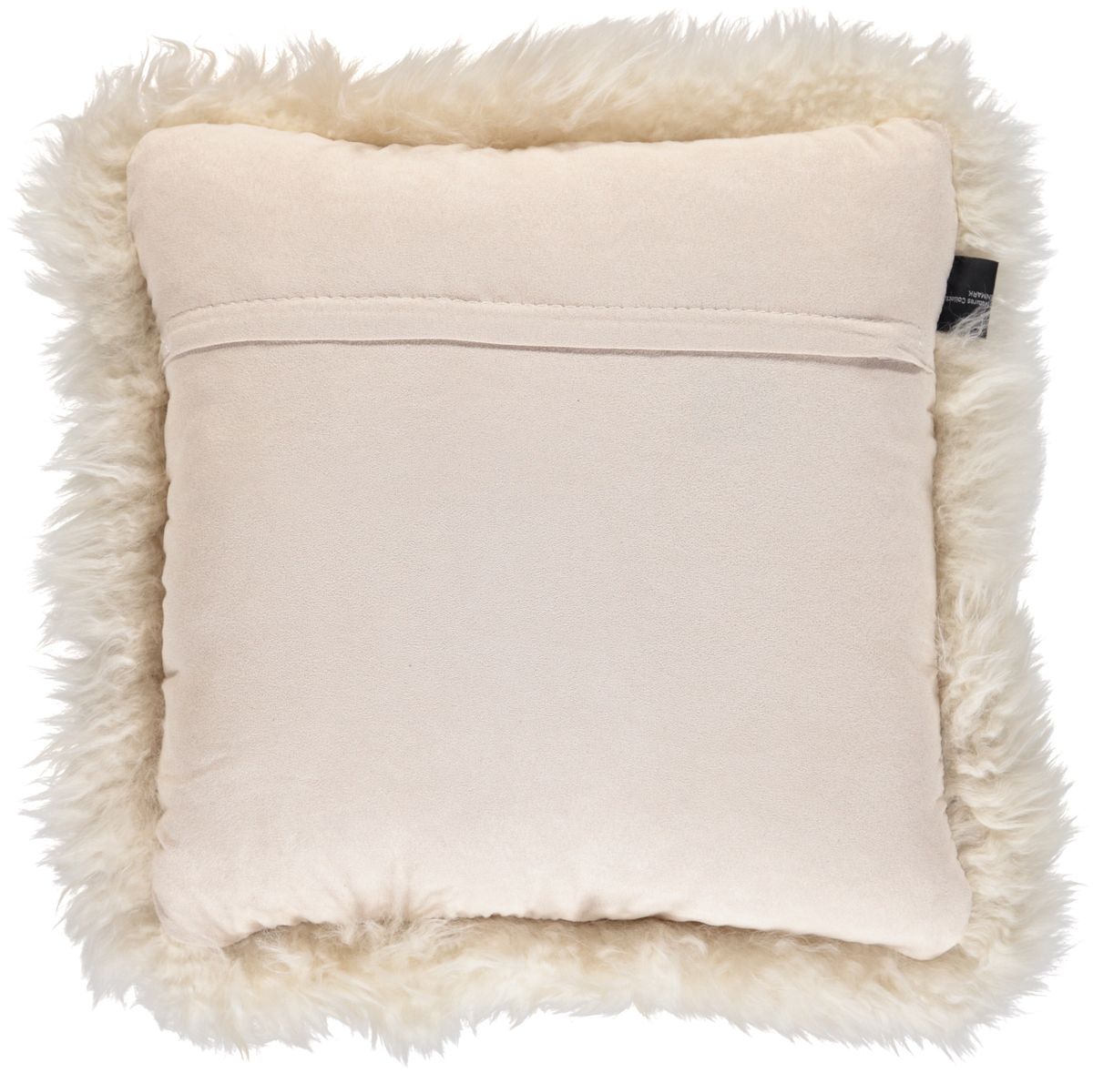 Lammfellkissen Premium | Langhaar | Neuseeland | 50x50 cm Leinen