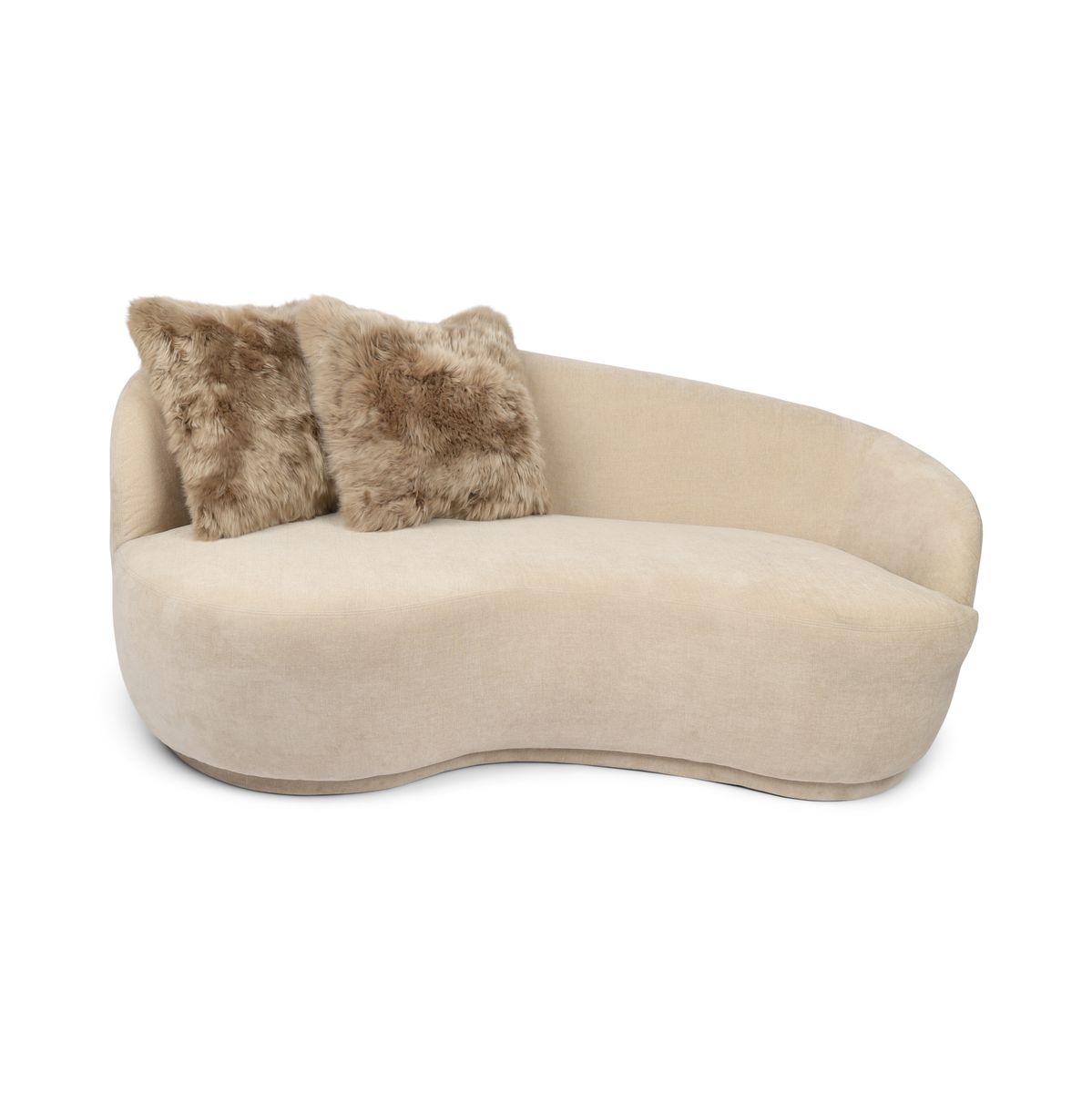 Fellkissenbezug | Langhaar | Neuseeland | 50,5x50,5 cm Taupe