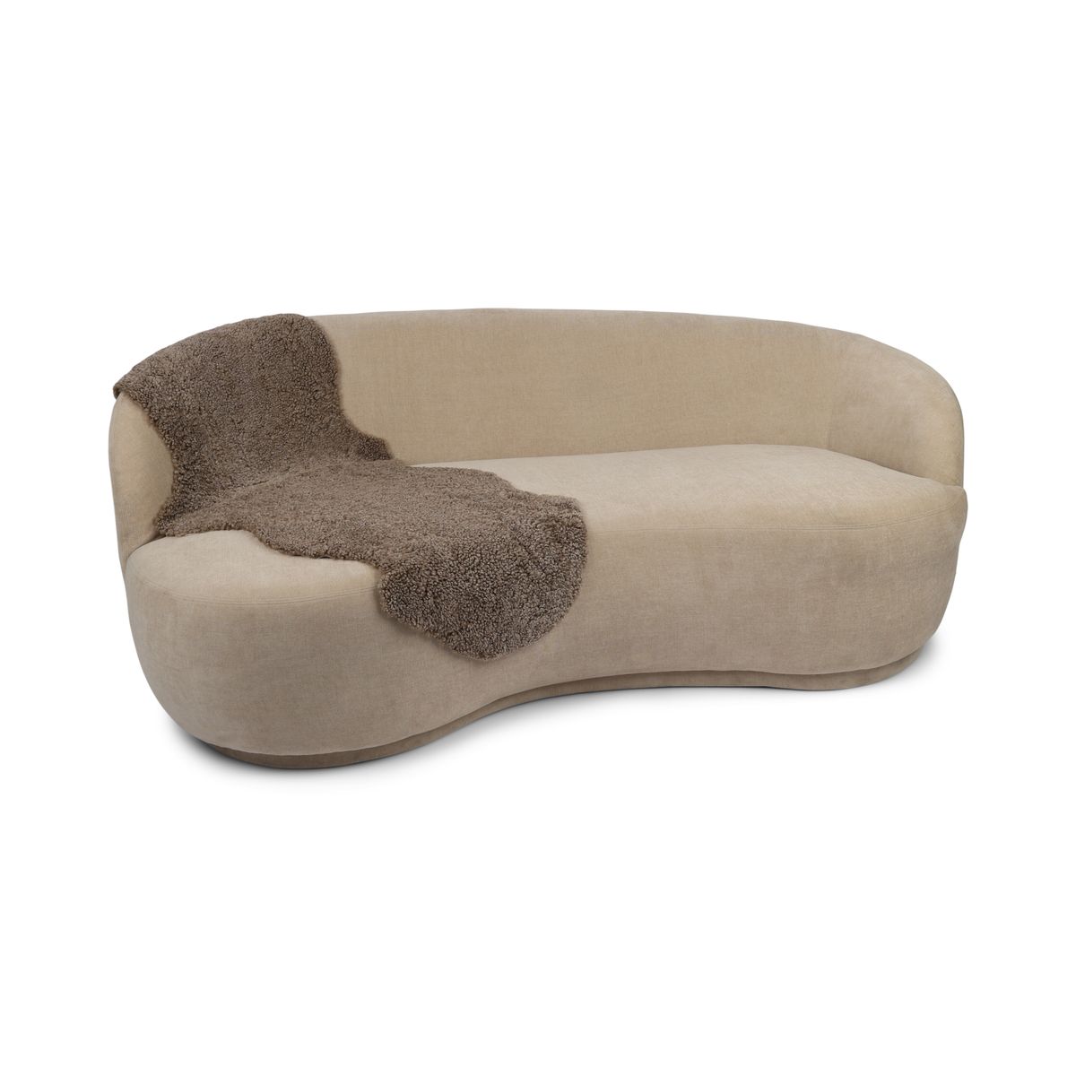 Doppeltes Lammfell | Kurzhaar | Neuseeland | 160x60 cm Sahara