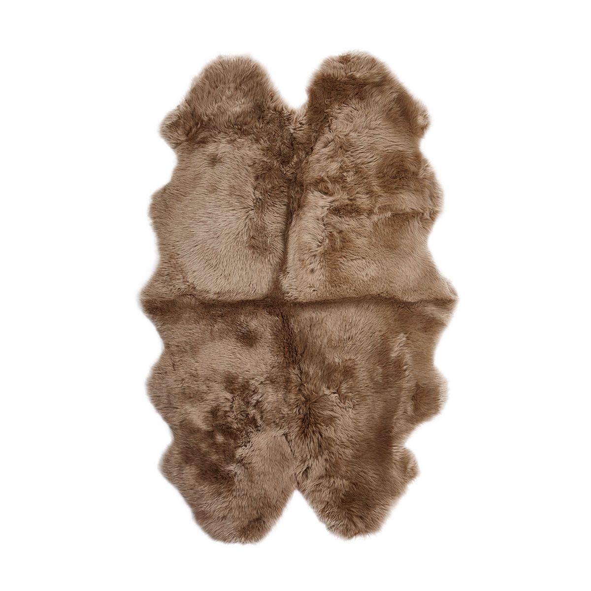 Lammfell Teppich Premium | Langhaar | Neuseeland | 180x110 cm Taupe
