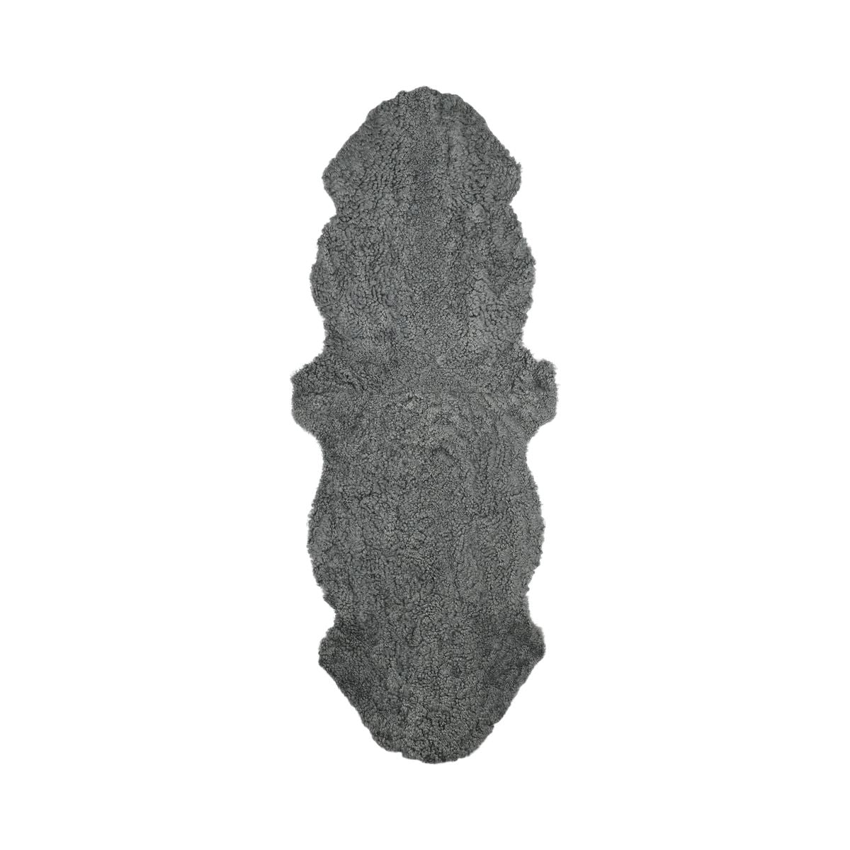 Doppeltes Schaffell | Kurzhaar | Neuseeland | 160x60 cm Skandinavisch Hellgrau