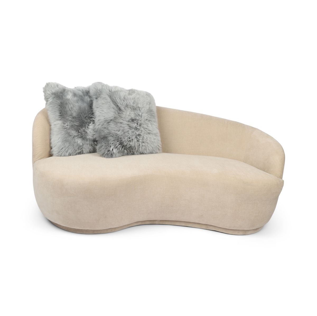 Fellkissenbezug | Langhaar | Neuseeland | 50,5x50,5 cm Hellgrau