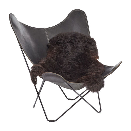 Lammfell Premium | Kurzhaar | Island | 120+x60 cm Schwarz
