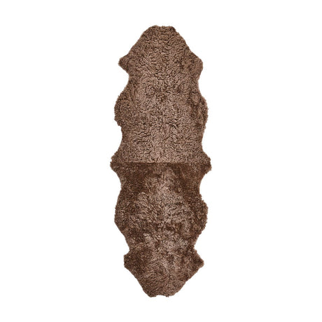 Doppeltes Lammfell | Kurzhaar | Neuseeland | 170x60 cm Taupe