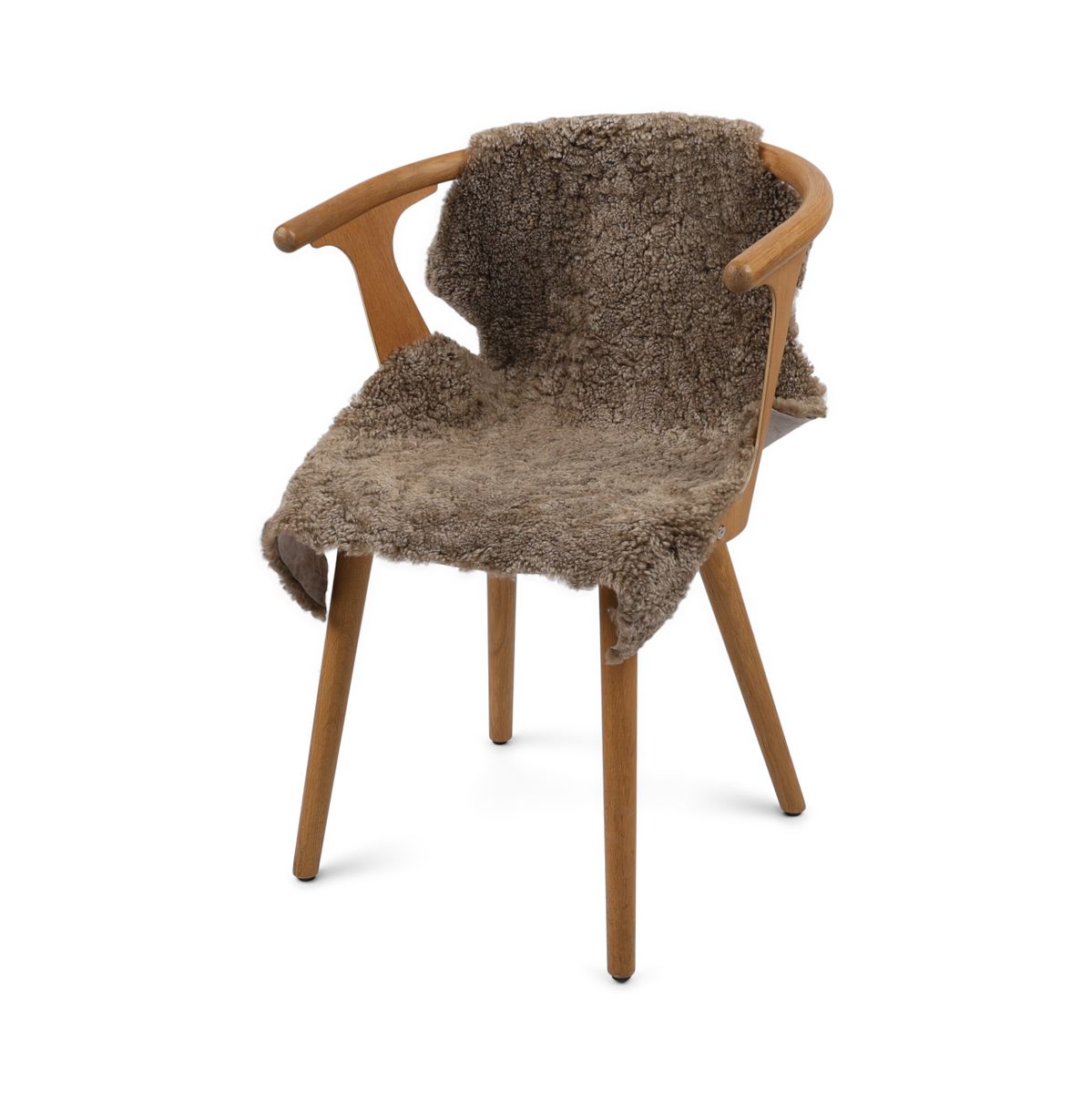 Kurzhaariges lockiges Schaffell | 100 x 60 cm Sahara