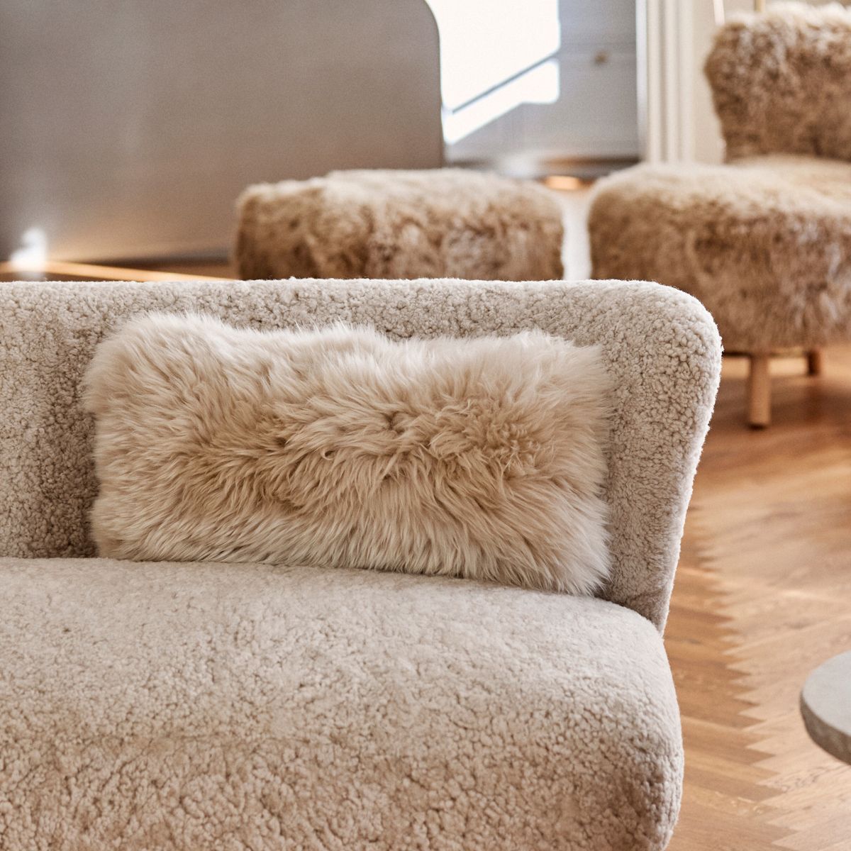 Lammfellkissen Premium | Langhaar | Neuseeland | 28x56 cm Fellkissen | Sheepskinhouse.ch