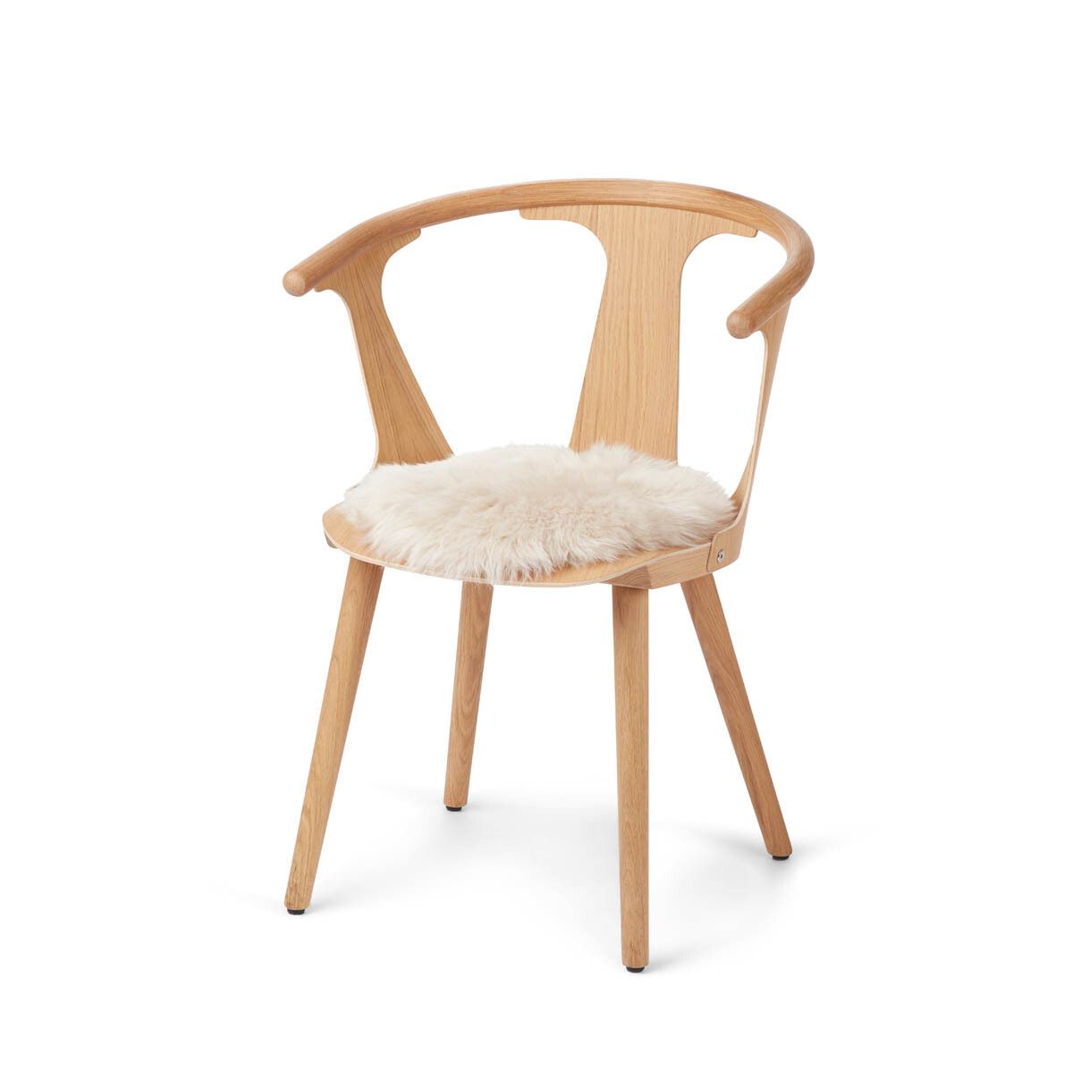 Stuhlkissen Premium | Langhaar | Neuseeland | D34cm Leinen