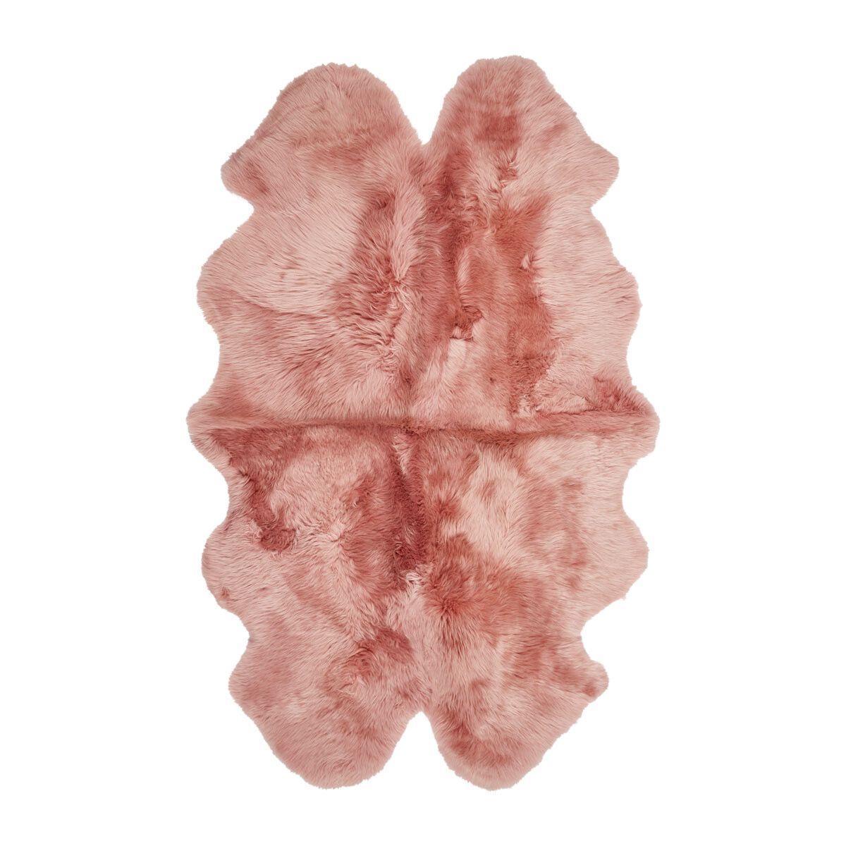 Lammfell Teppich Premium | Langhaar | Neuseeland | 180x110 cm Rosa