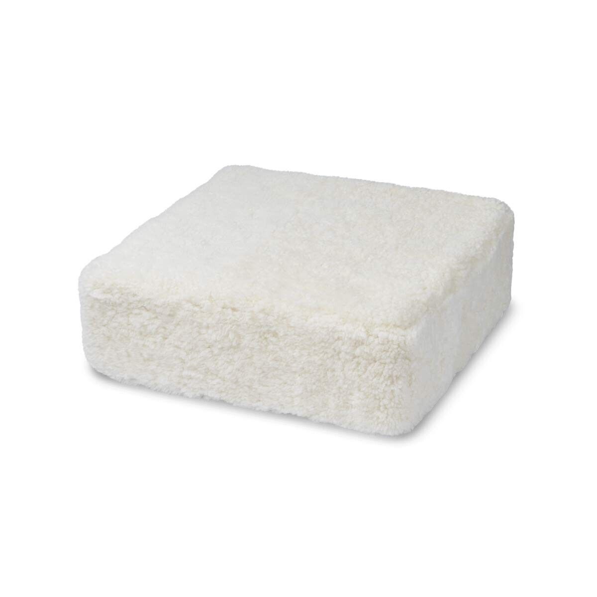 Lammfellhocker | Kurzhaar | Neuseeland | 40x40x35 cm Weiß