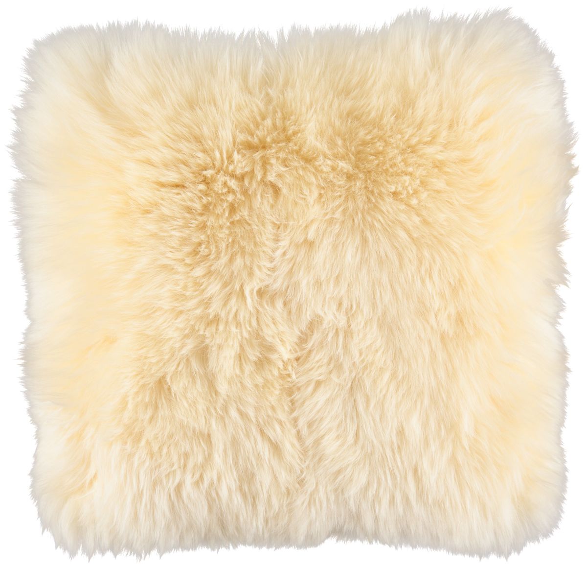 Lammfellkissen Premium | Langhaar | Neuseeland | 35x35 cm Hellhonig