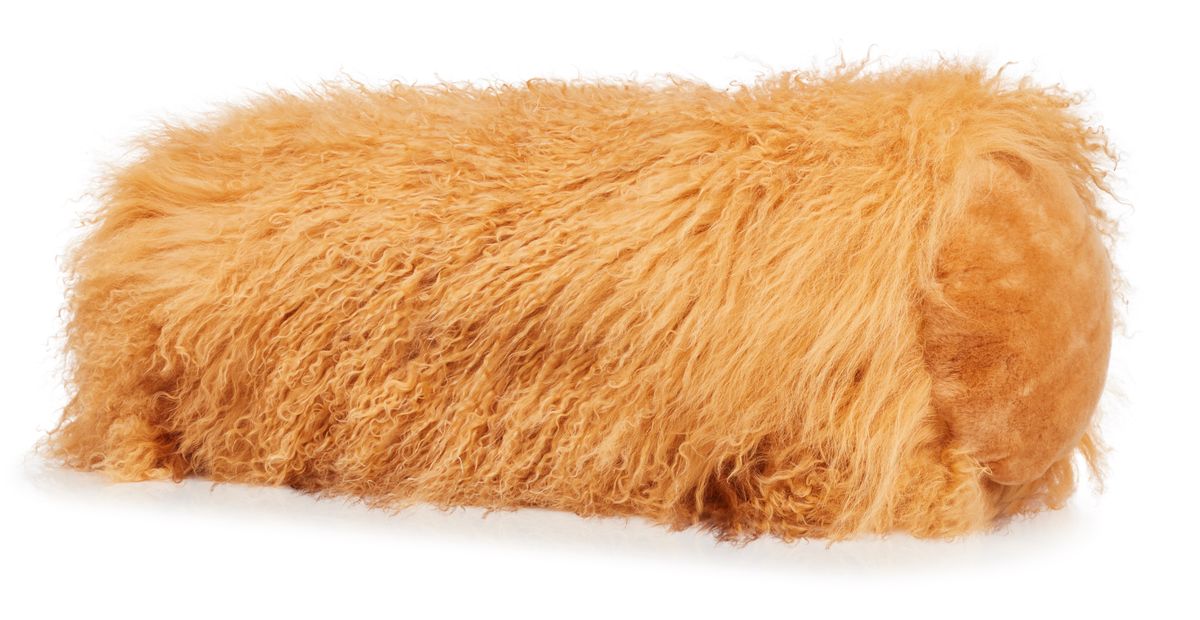 Lammfell Kissenrolle Premium | Tibet | 20x52 cm Fellkissen | Sheepskinhouse.ch