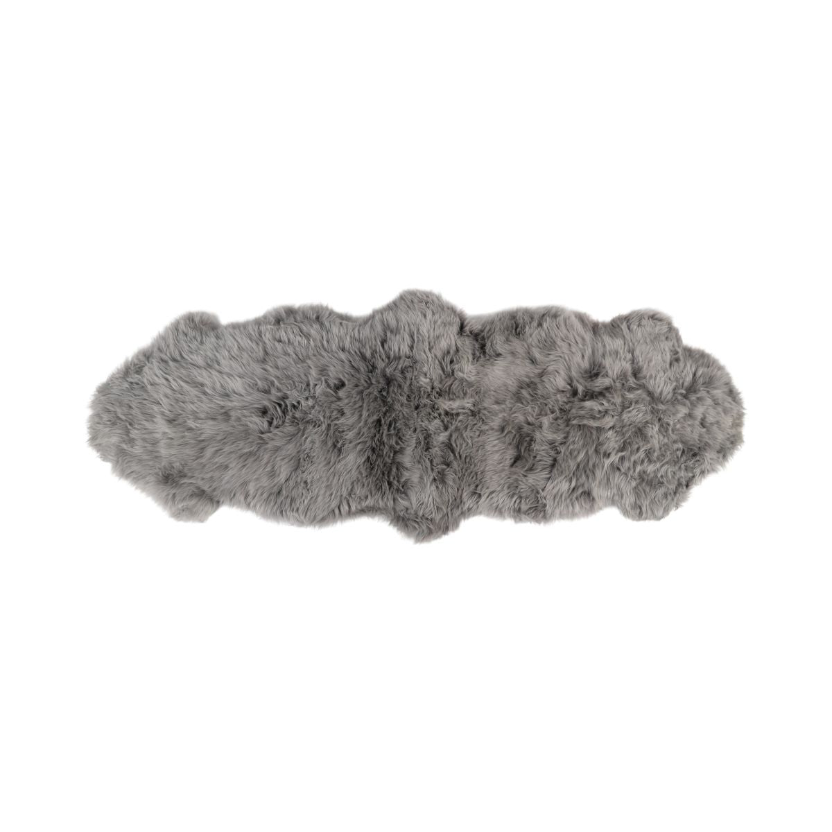 Merino Doppeltes Lammfell | Langhaar | Neuseeland | 170x60 cm Stahl