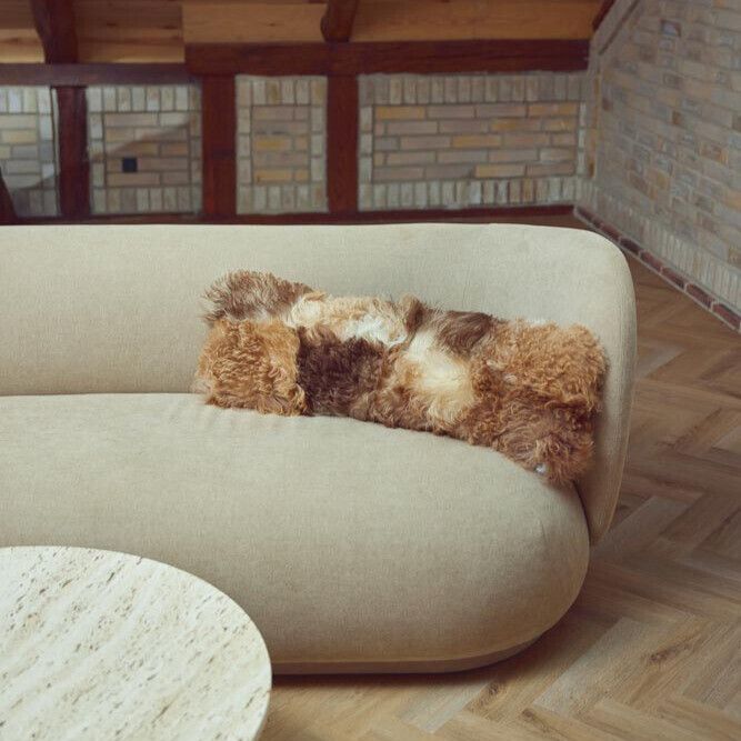 Lammfellkissen | Tigrado Lammfell | Italien | 26x86 cm, 40x40 cm & 60x60 cm Schwarz/Weiß Mix