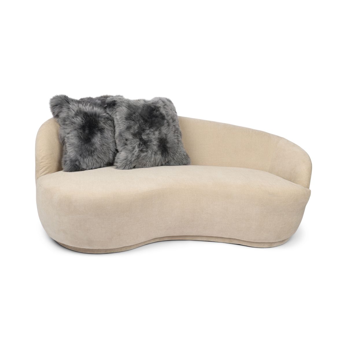 Fellkissenbezug | Langhaar | Neuseeland | 50,5x50,5 cm Stahl