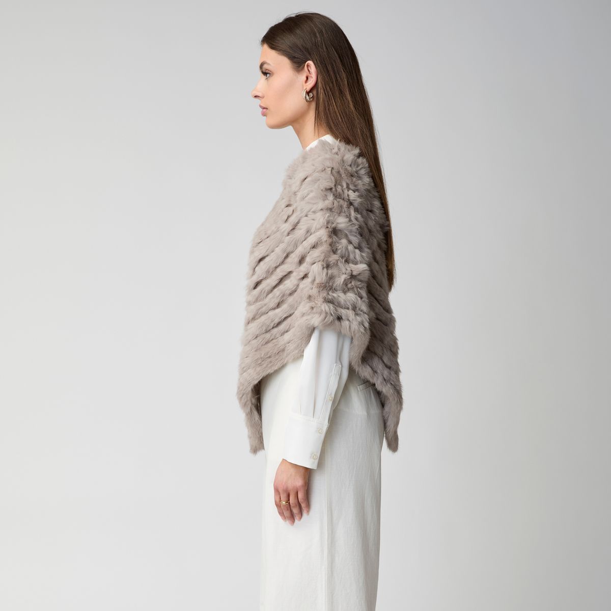 Molly Poncho | Kaninchen Schwarz