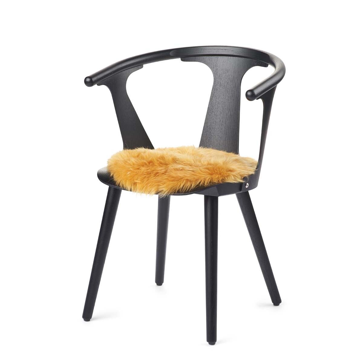 Lammfell Stuhlkissen Premium | Langhaar | Neuseeland | D38 cm Sitzkissen | Sheepskinhouse.ch