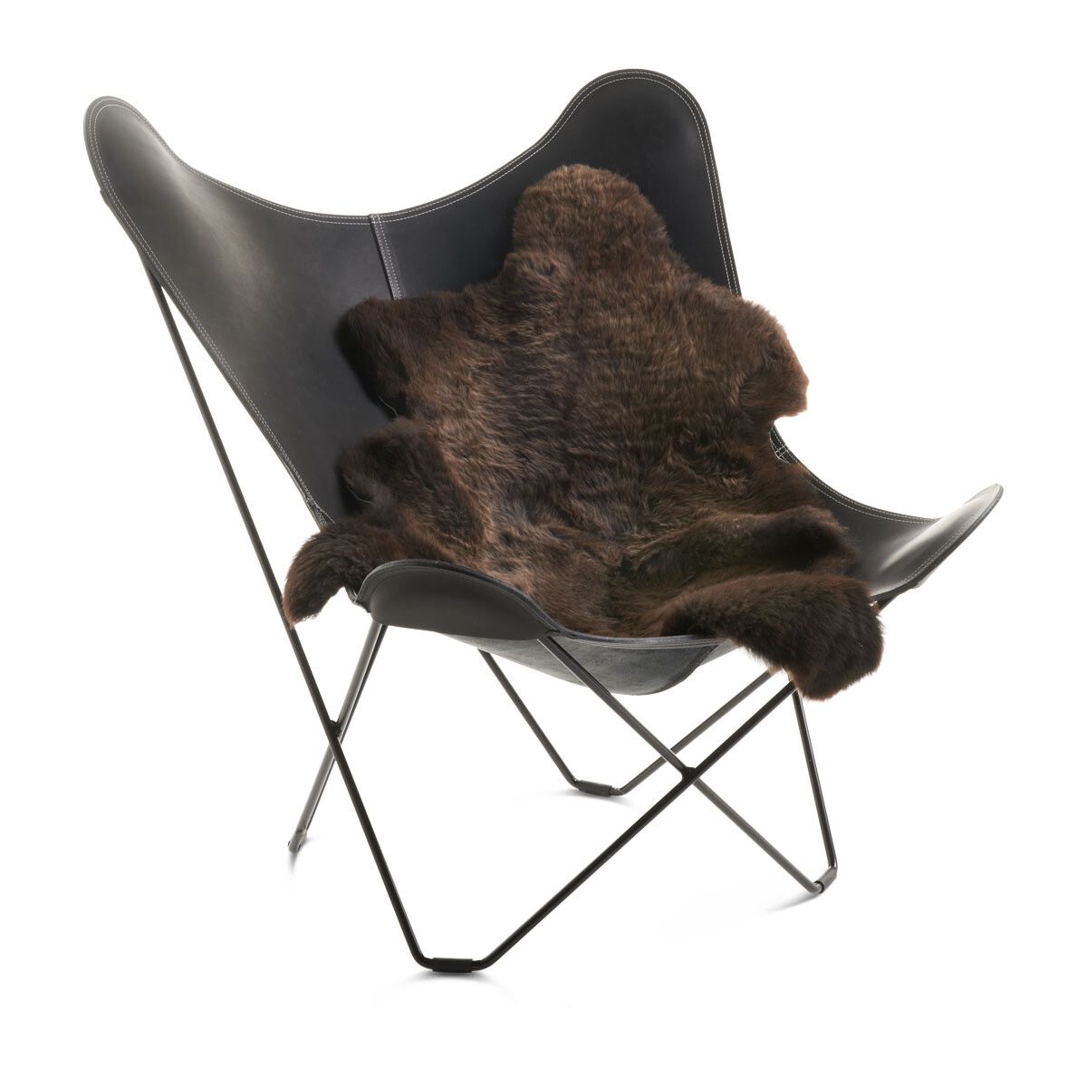 Lammfell Premium | England | 120+cm Natürlich Dunkelbraun