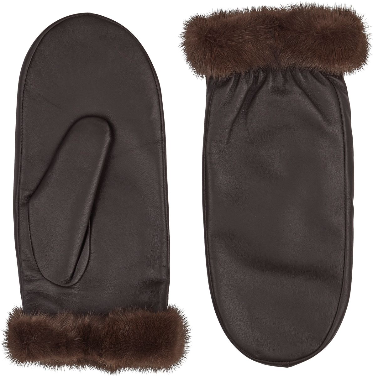 Kamella | Lederfäustlinge | Nerzfell | Für Damen