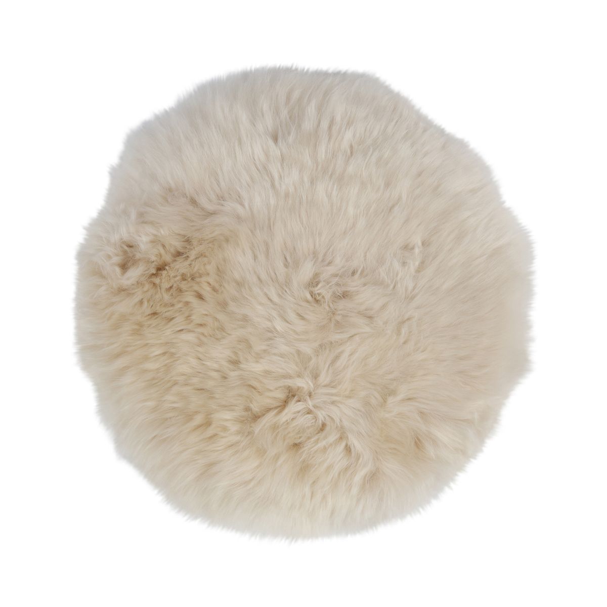 Stuhlkissen Premium | Langhaar | Neuseeland | D34cm Leinen