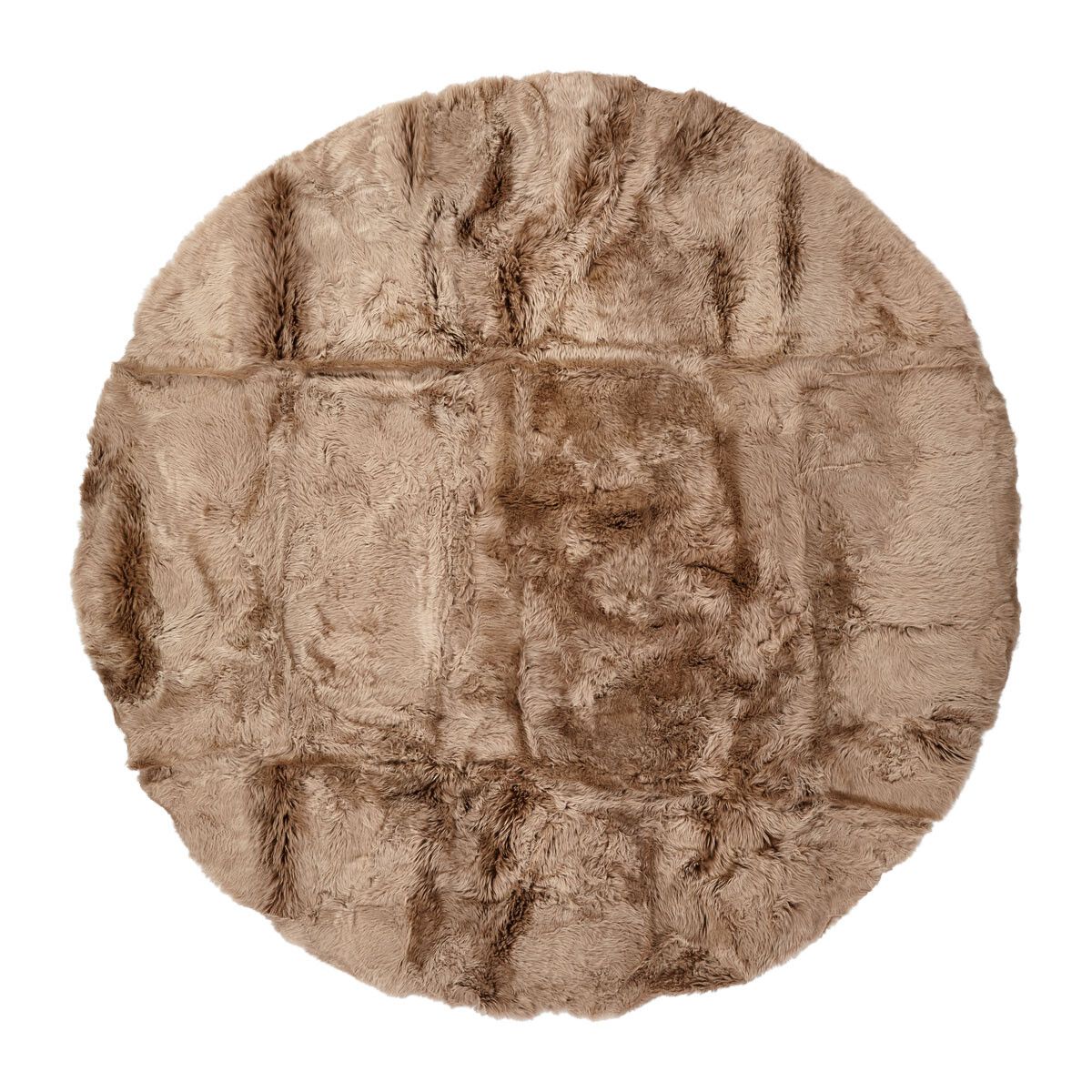 Lammfell Teppich Premium | Langhaar | Neuseeland | D180 & D250 cm Taupe