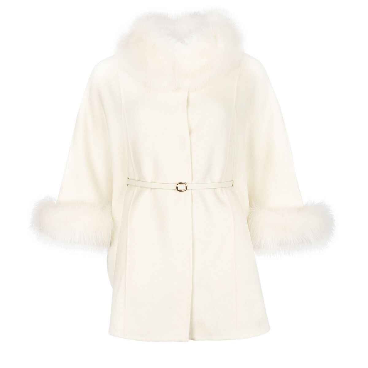 Lorraine Poncho | Wolle, Fuchs Weiß