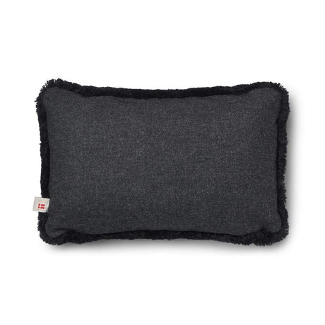 Lammfellkissen | Kurzhaar | Neuseeland | 100% Wolle | 52x52 cm | 34x52 cm Kohle/Schwarz