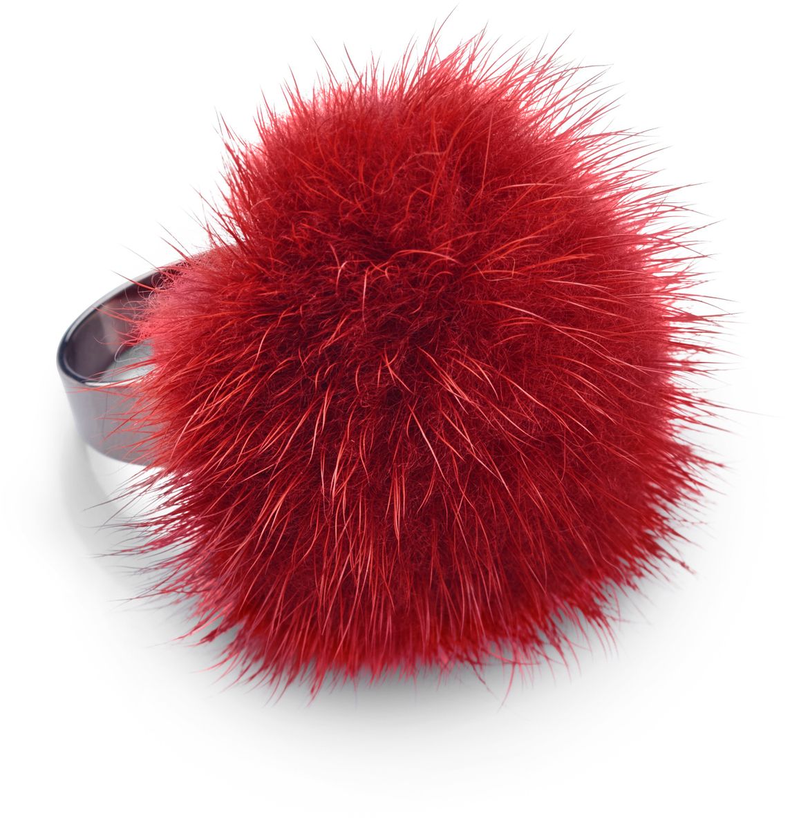 Ring m. Pompon | Nerz Modeaccessoire | Sheepskinhouse.ch