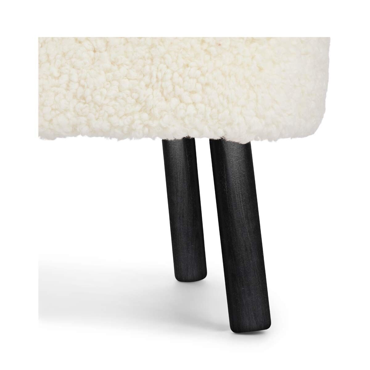 Emily Esszimmerstuhl | Premium Lammfell | Designmöbel Weiß