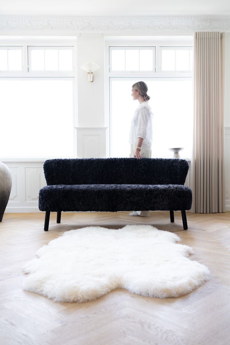 Emanuel Sofa | Kurzhaar  Schwarz