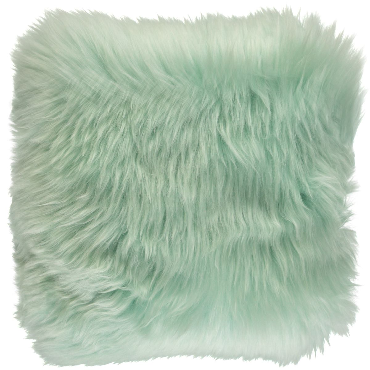 Lammfellkissen Premium | Langhaar | Neuseeland | 35x35 cm Minze