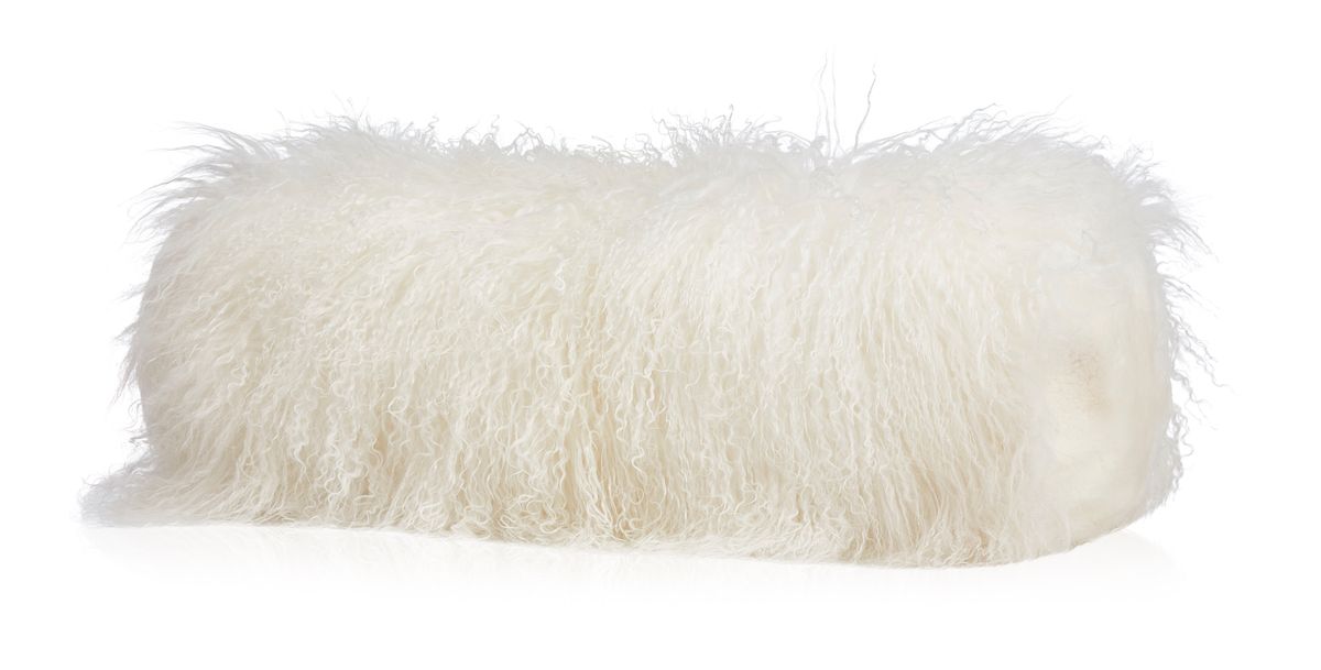Lammfell Kissenrolle Premium | Tibet | 20x52 cm Fellkissen | Sheepskinhouse.ch