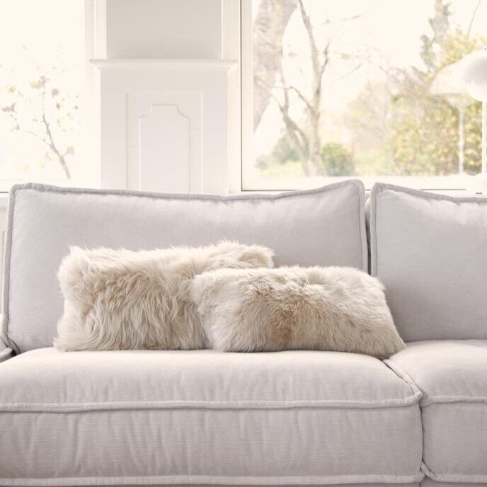Lammfellkissen Premium | Langhaar | Neuseeland | 28x56 cm Fellkissen | Sheepskinhouse.ch