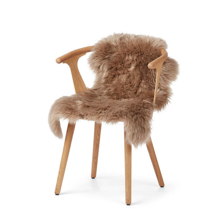 Merino Lammfell | Langhaar | Neuseeland | ca. 100x60 cm Taupe