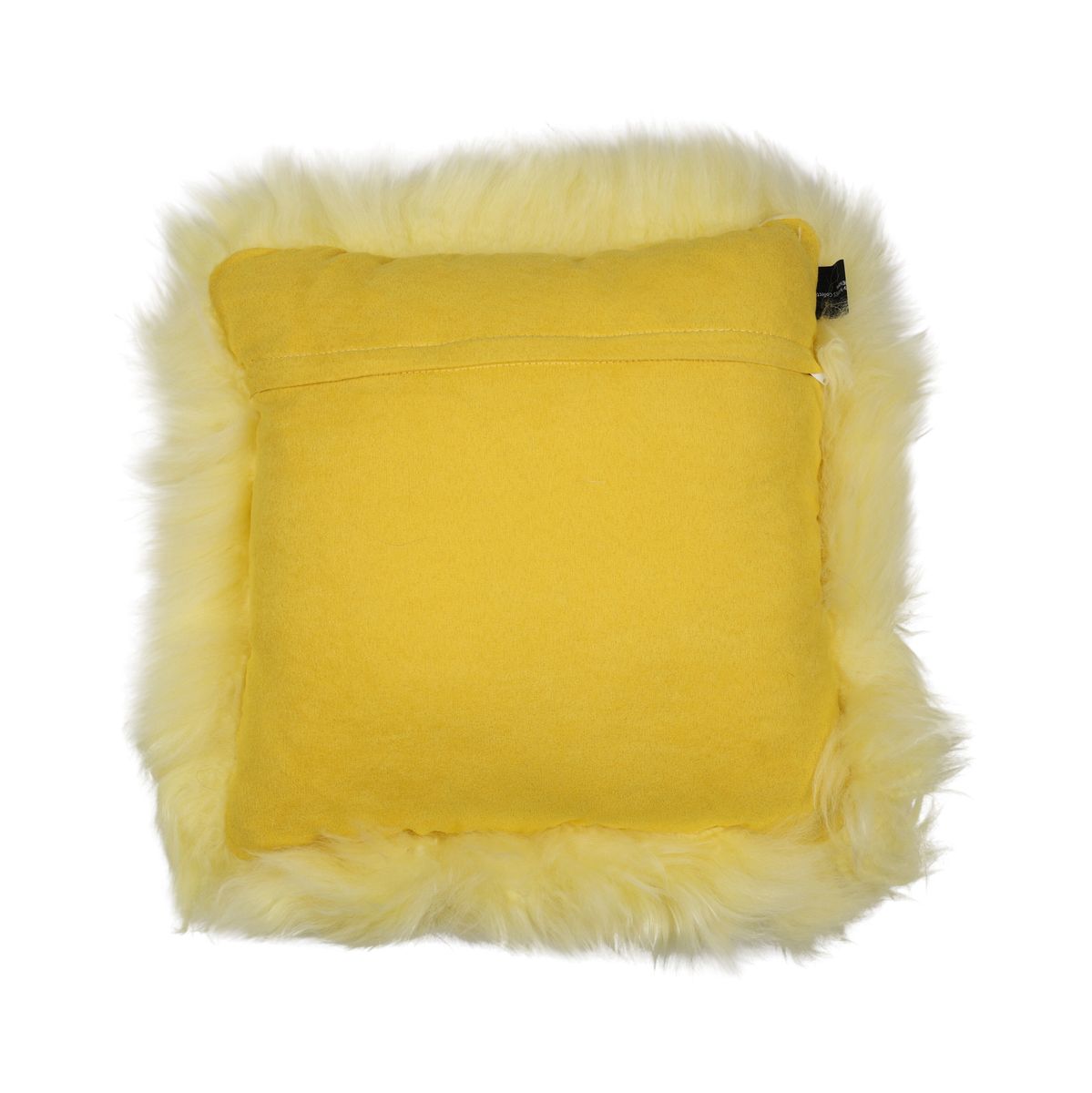 Lammfellkissen Premium | Langhaar | Neuseeland | 35x35 cm Zitrone