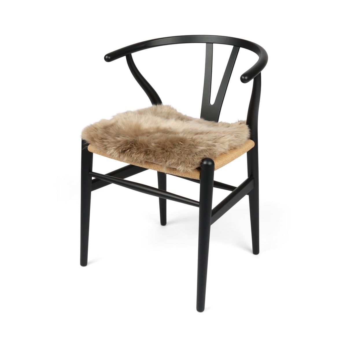 Sitzkissen | Langhaar | Neuseeland | Stoffrückseite | 40x40 cm Taupe