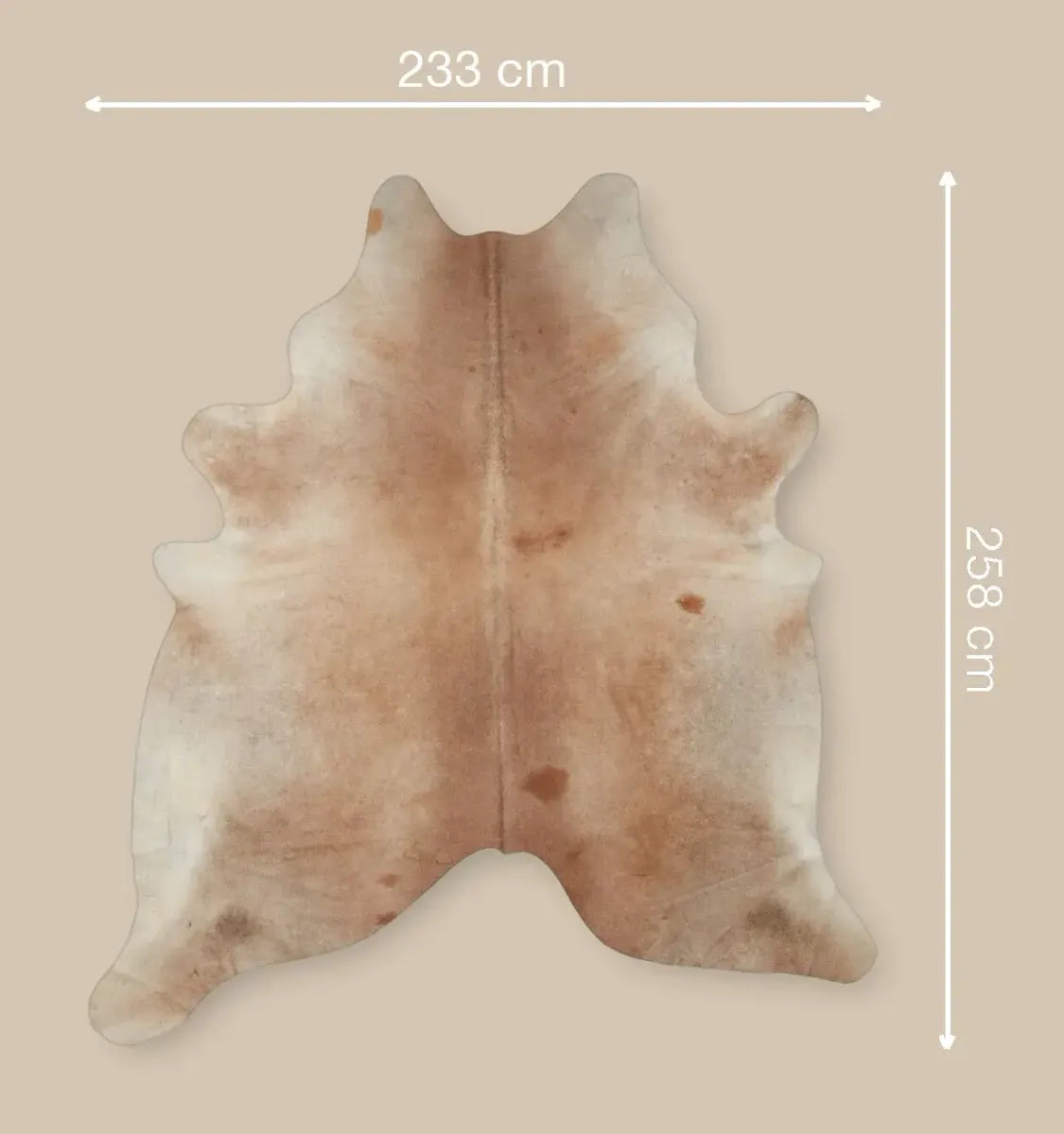 Unika Kuhfell | Graubeige | 3,7 qm Graubeige