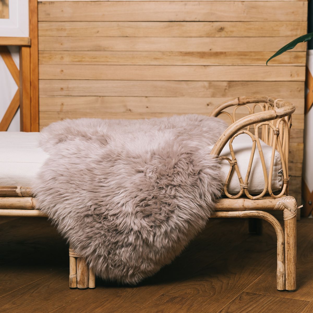 Merino Lammfell | Langhaar | Neuseeland | ca. 100x60 cm Dove