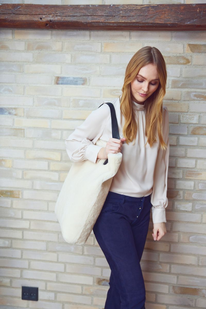 Leonora Shopper | Neuseeland | Lammwolle Schwarz/Weiß