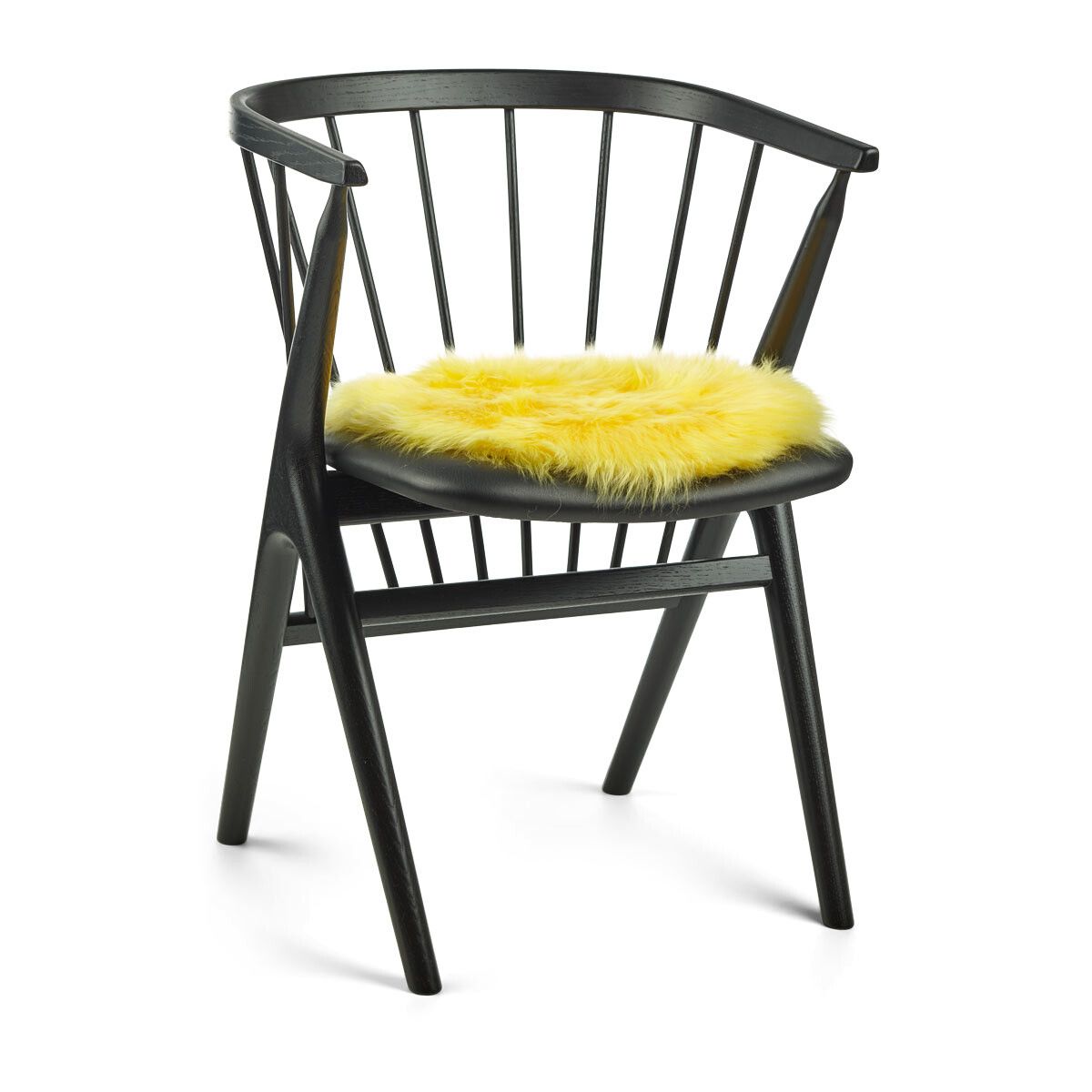 Lammfell Stuhlkissen Premium | Langhaar | Neuseeland | D38 cm Sitzkissen | Sheepskinhouse.ch