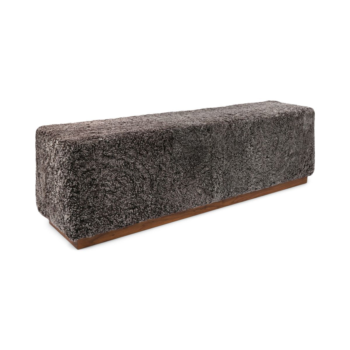 Lammfellbank Benjamin | Kurzhaar | 160x44x52 cm Cappuccino