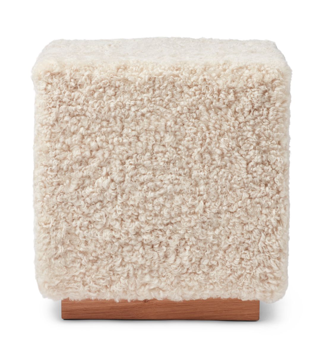 Lammfellhocker Benjamin | Kurzhaar | 46x46x47 cm Beige