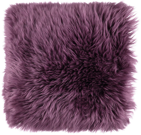 Lammfellkissen Premium | Langhaar | Neuseeland | 35x35 cm Aubergine
