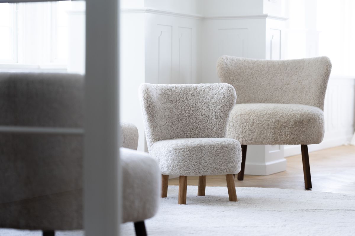 Lammfell Designerteppich | Kurzhaar | Neuseeland | D180 cm Weiß