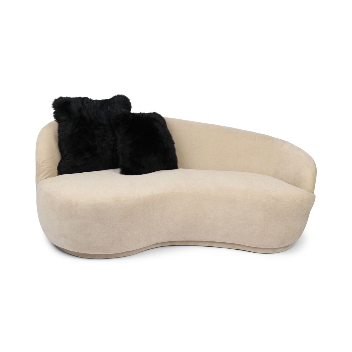 Fellkissenbezug | Langhaar | Neuseeland | 50,5x50,5 cm Schwarz